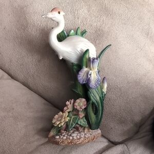 Egret & Wildflowers by Fitz & Floyd - Vintage